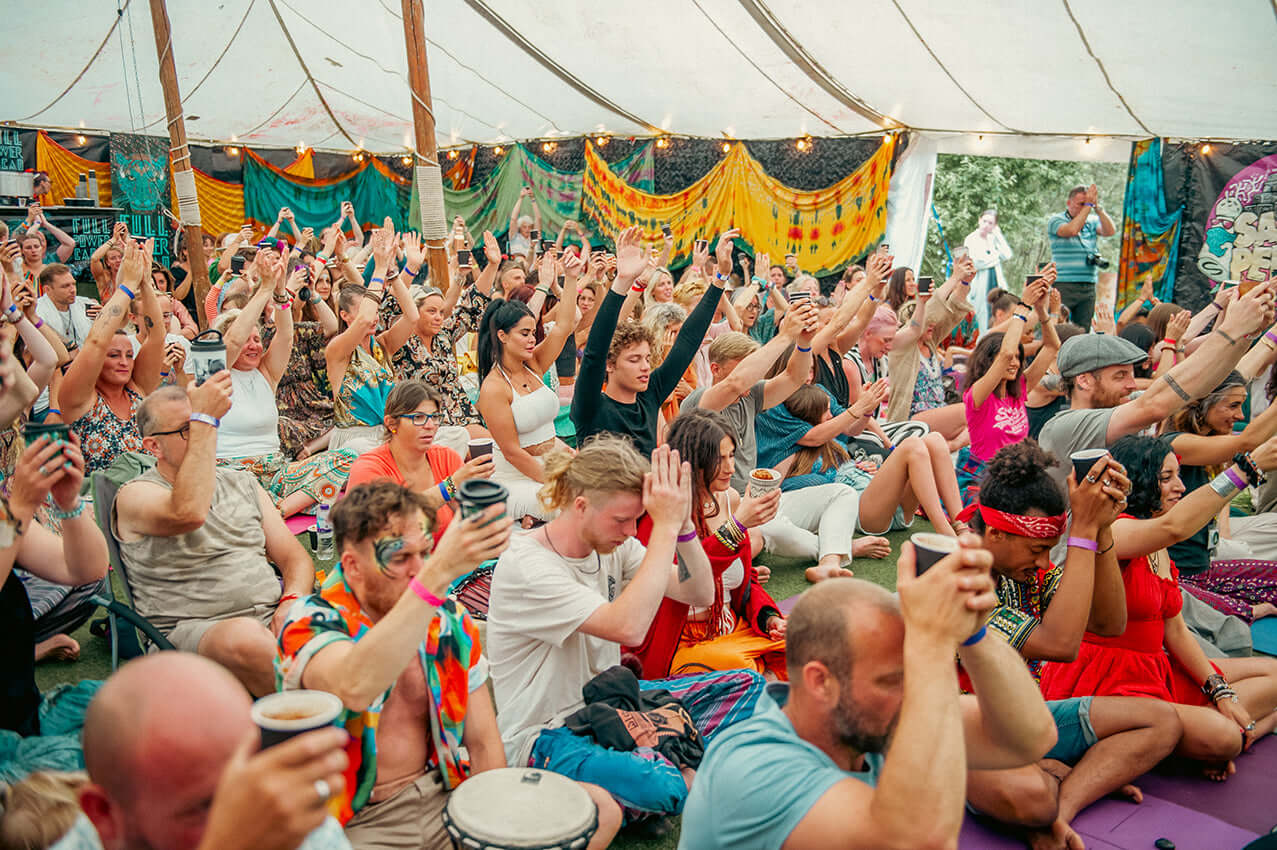 Picture taken at a Cacao Ceremony event with Liam Browne