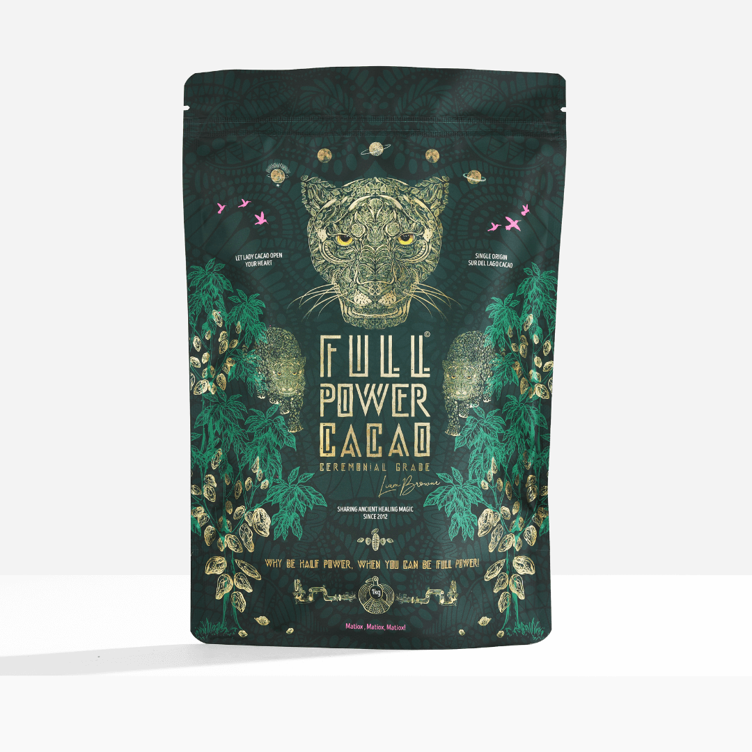 1 kg package of Full Power Cacao Ceremonial grade by Liam Browne