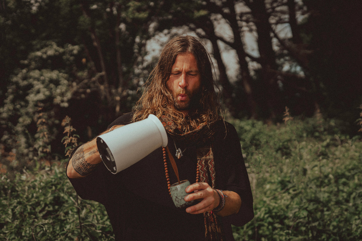 Liam Browne with cacao in the forest